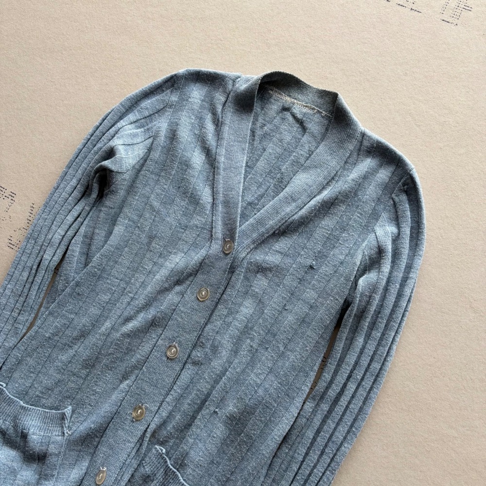 Vintage 60s Ribbed Knit Cardigan Sweater